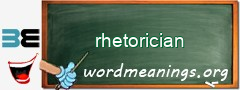 WordMeaning blackboard for rhetorician